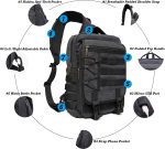 Nicgid Sling Bags Chest Shoulder Backpacks, 13.3'' 14.1'' Laptop Backpack Crossbody Messenger Bag Travel Outdoor Men Women - Image 3